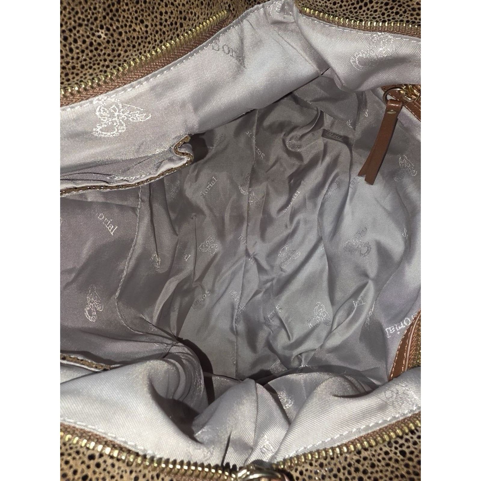 & Other Stories Sorial Sammy Snake Embossed Brown Leather Hobo Bag A000642 Size ONE SIZE - 3 Thumbnail