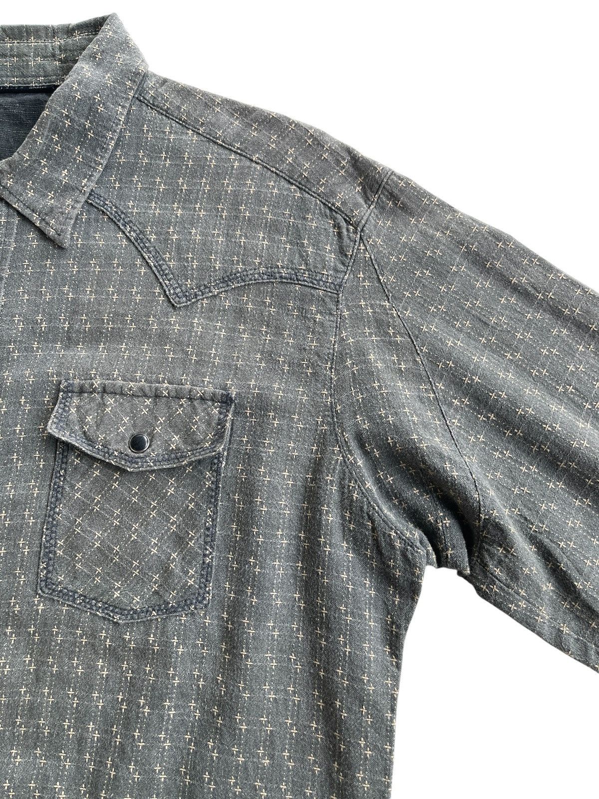 Japanese Brand Sraive Sashiko Style Western Shirt Size US L / EU 52-54 / 3 - 8 Thumbnail