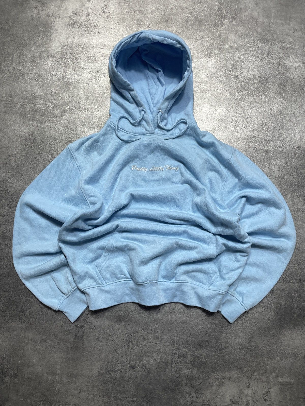 PrettyLittleThing Pretty Little Thing Hoodie Baby Blue Boxy Fit Hype Size S / US 4 / IT 40 - 1 Thumbnail