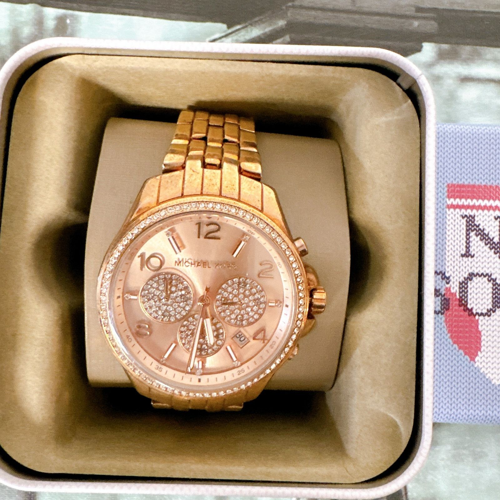 Michael Kors Michael Kors MK7251 Oversized Pilot Pavé Rose Gold-Tone Size ONE SIZE - 1 Thumbnail