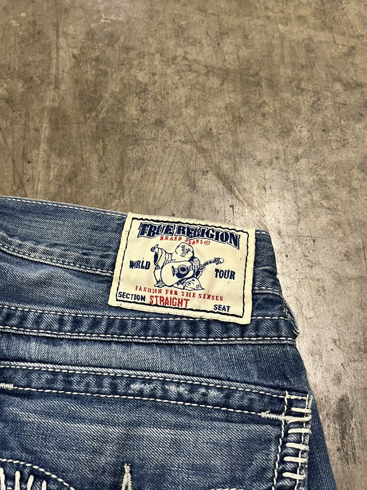 True Religion × Vintage True religion baggy fit wide leg denim hip hop skater Size US 34 / EU 50 - 4 Thumbnail