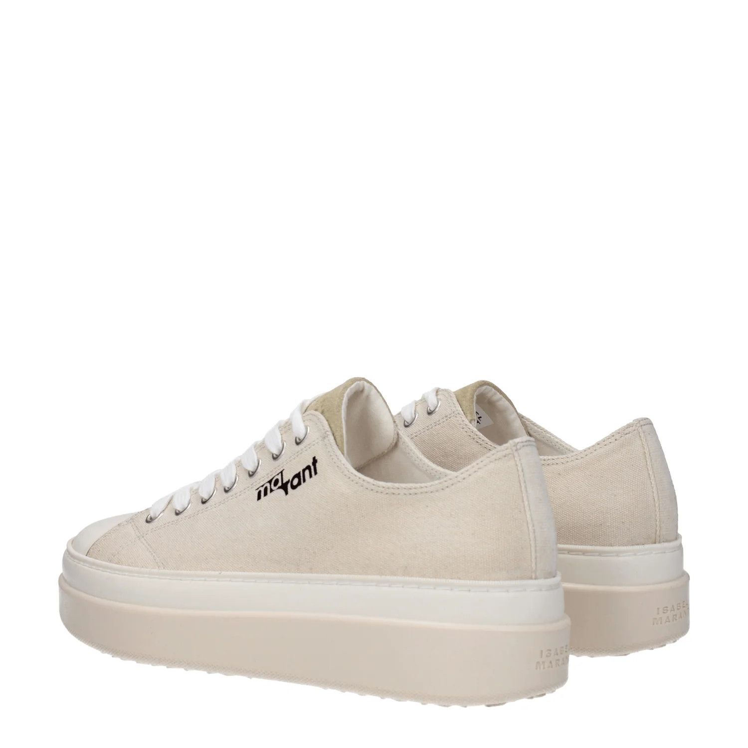 Isabel Marant ob1o1e1124 Fabric Low-Top Sneakers in Beige Size US 9 / IT 39 - 4 Thumbnail