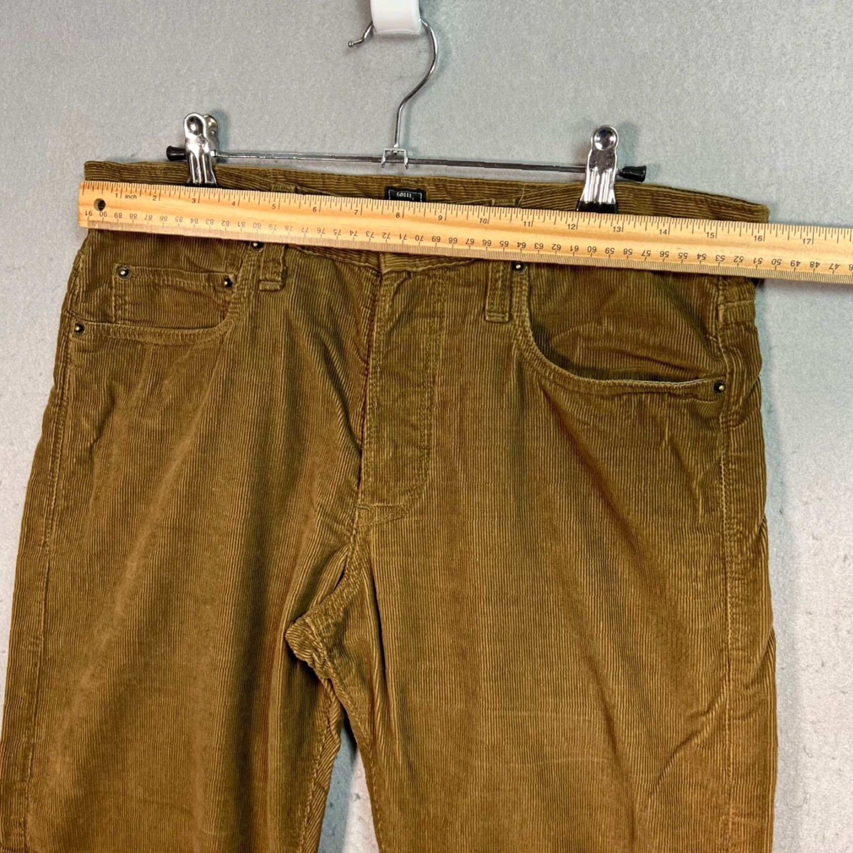Denime VINTAGE Glenn's Denim Chino Pants 31 Brown Cotton Corduroy Made in USA Mens Size US 31 - 7 Thumbnail