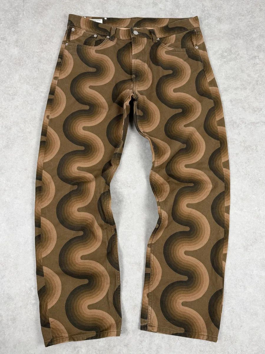 SS2019 Dries Van Noten Panton Brown Avant-Garde Abstract Pants