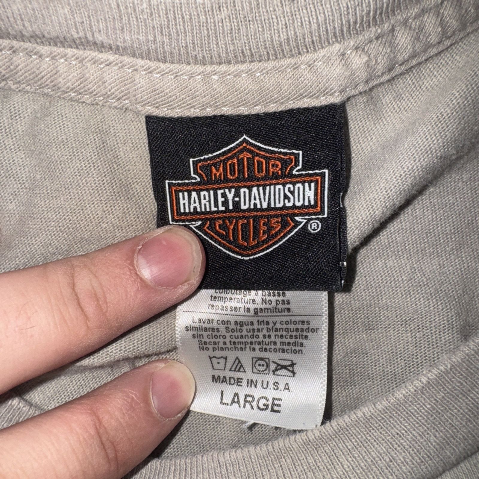 Harley Davidson × Vintage Harley Davidson T-Shirt Gray Large 21x27 Made In USA Size US L / EU 52-54 / 3 - 3 Thumbnail