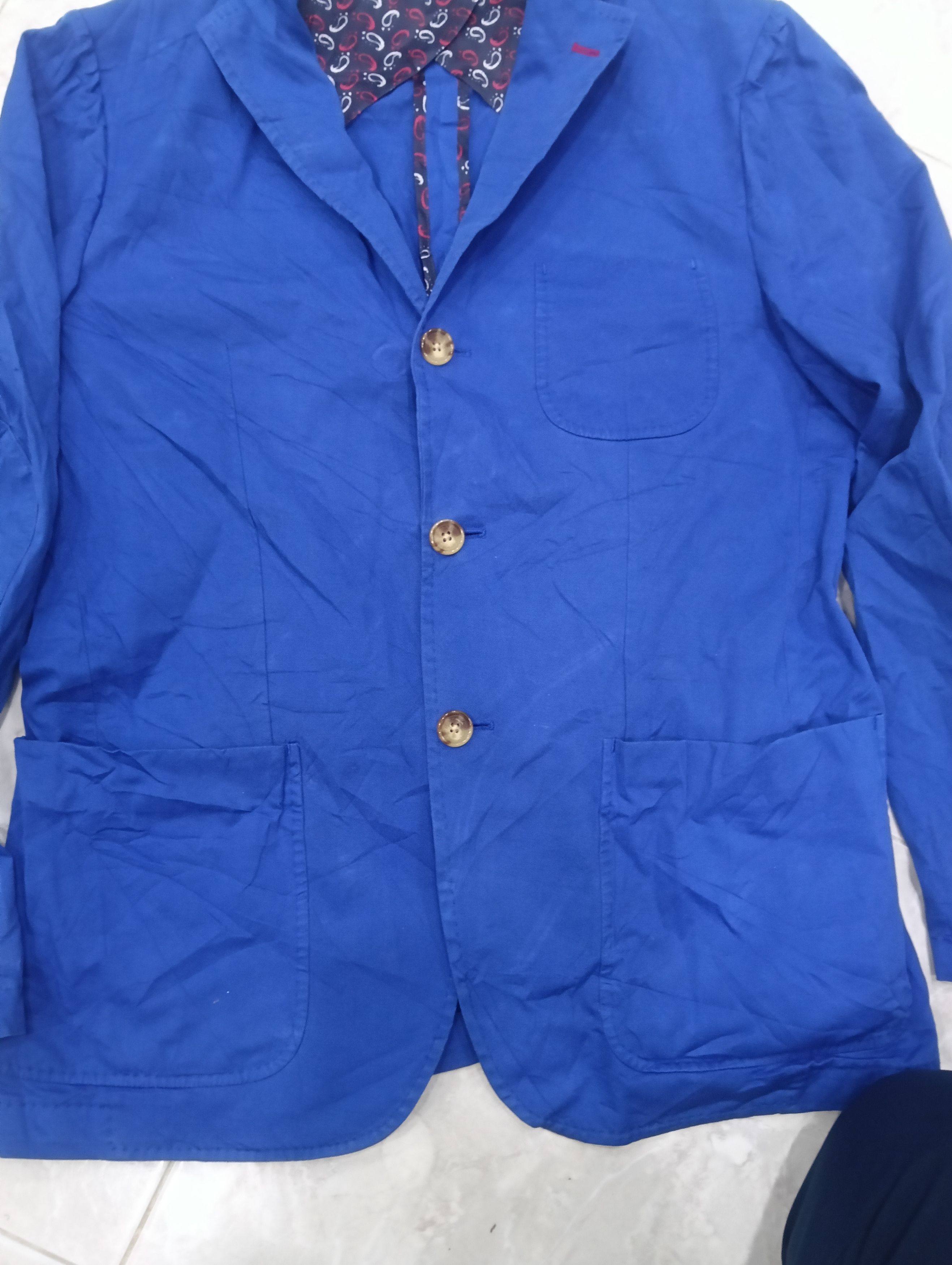 Japanese Brand Vicomte A. Slim Fix Blazer Jacket Size 50S - 5 Thumbnail