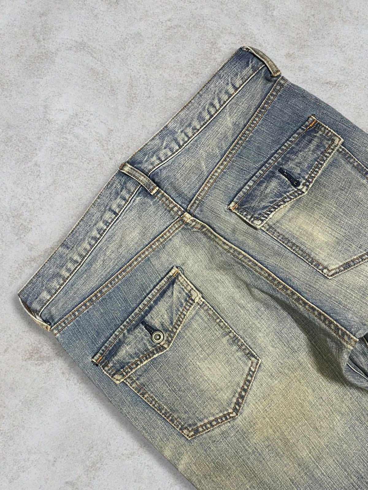 ABAHOUSE Japanese Denim Abahouse High Waist Blue Wash Ripped Jeans Size 32" / US 10 / IT 46 - 7 Thumbnail