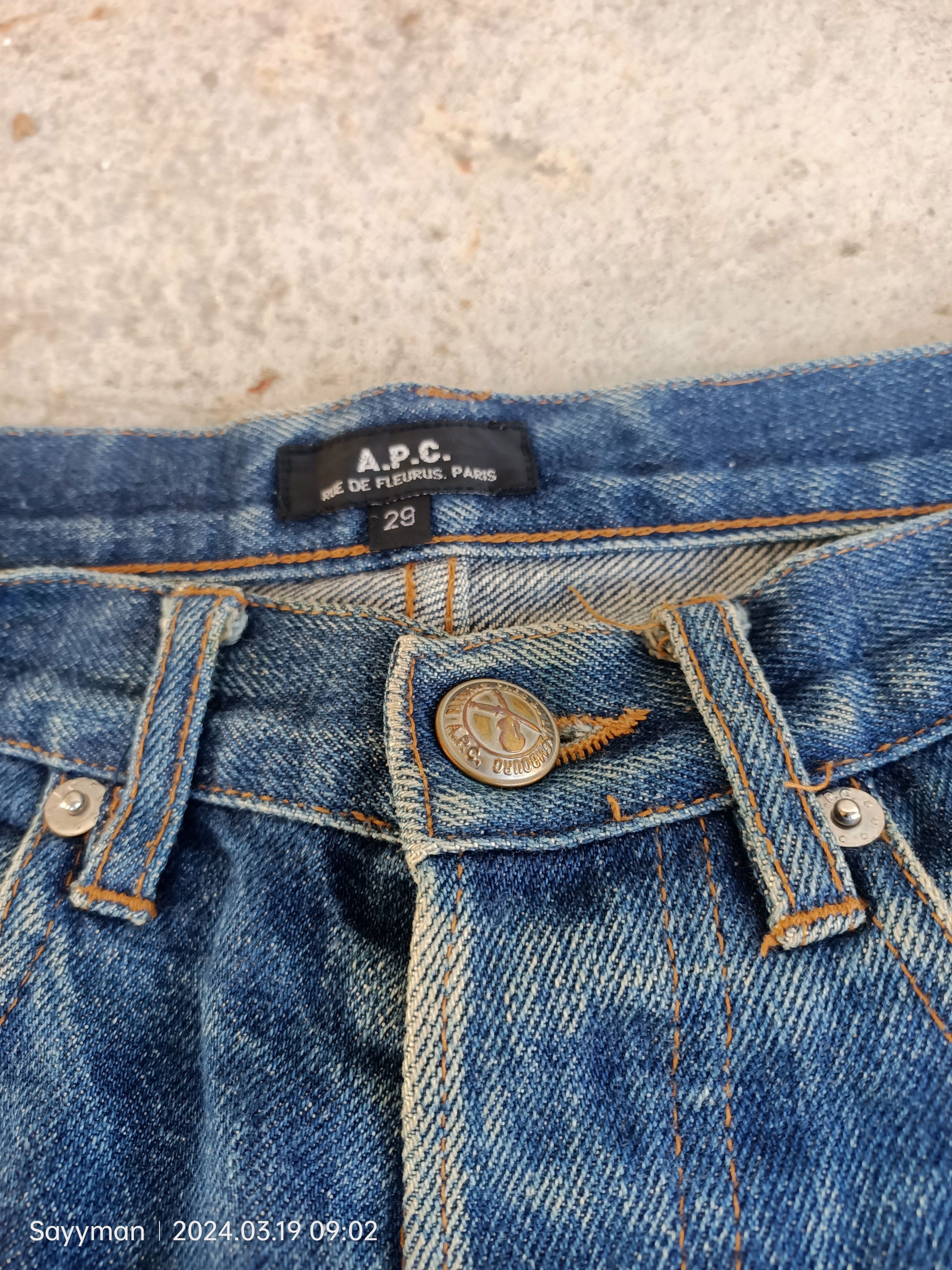 A.P.C. 💢 Selvedge Vintage A.P.C Faded Blue Jeans Size US 28 / EU 44 - 6 Thumbnail