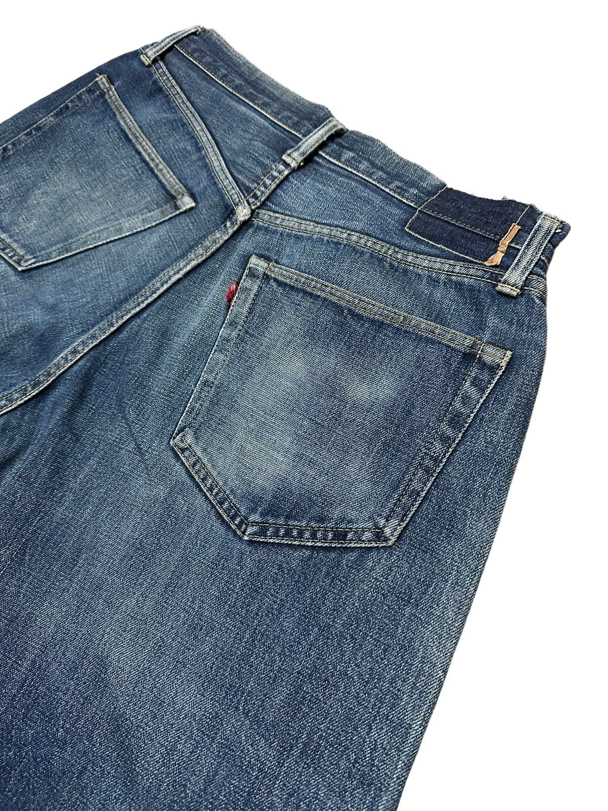 Evisu 🇯🇵 Vintage Denime Baggy Selvedge Distressed Pants Size US 32 / EU 48 - 5 Thumbnail