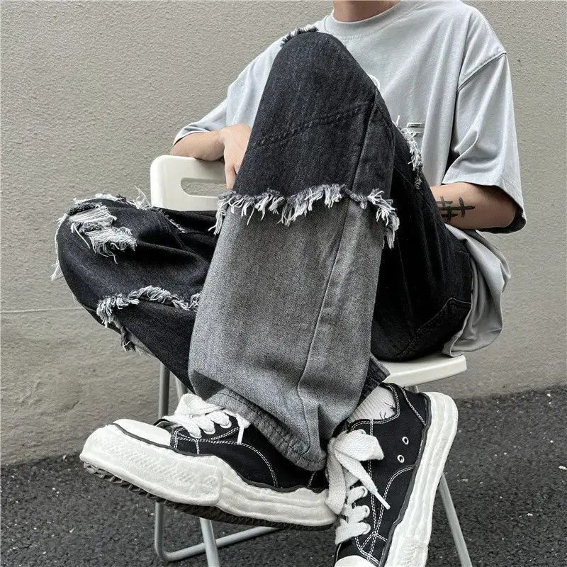 Japanese Brand Hip Hop Straight Loose Wide Leg Jeans Size US 32 / EU 48 - 5 Thumbnail