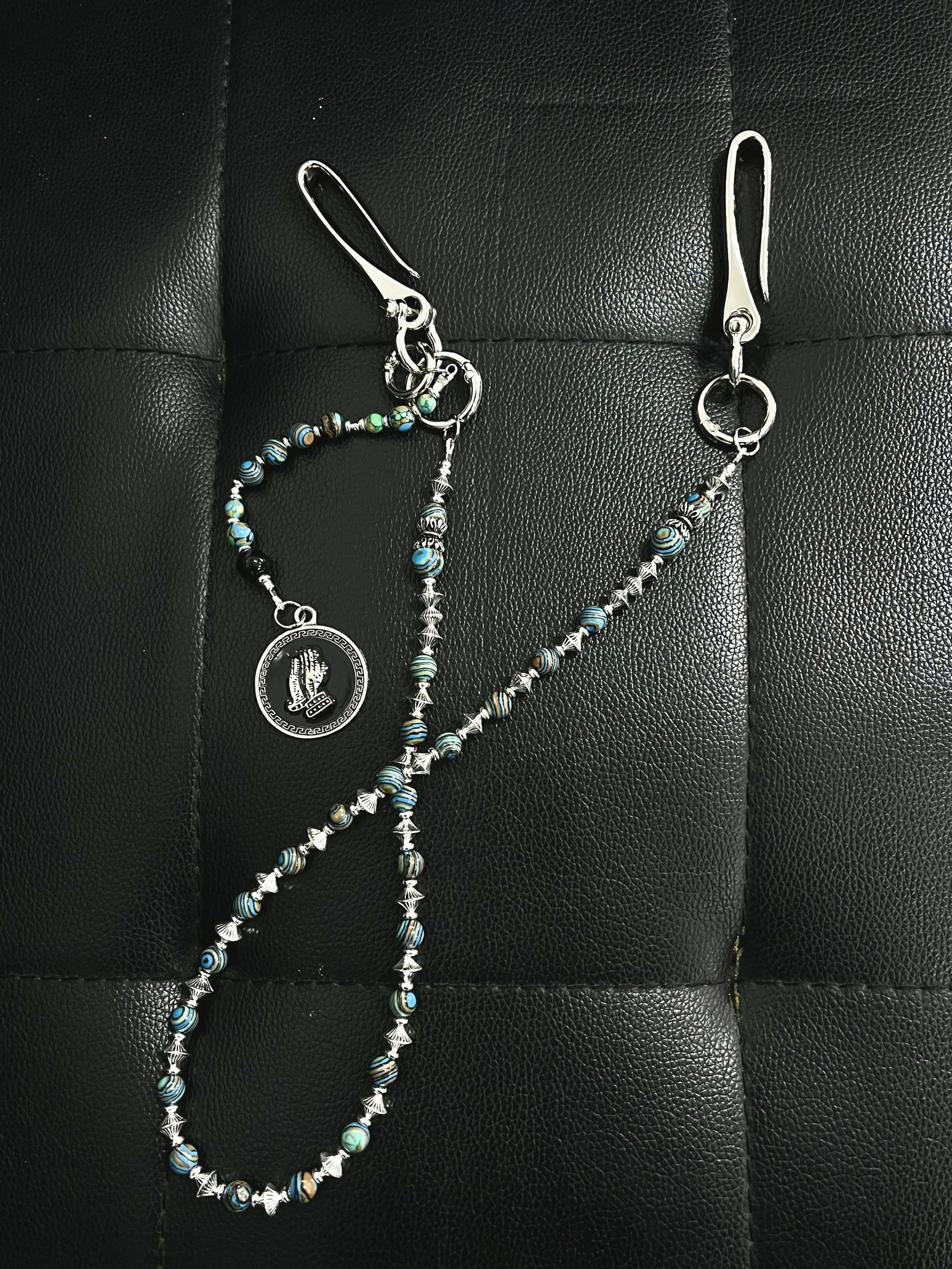 Japanese Brand Turquoise Beads Keychain Wallet Accessories Size ONE SIZE - 2 Thumbnail