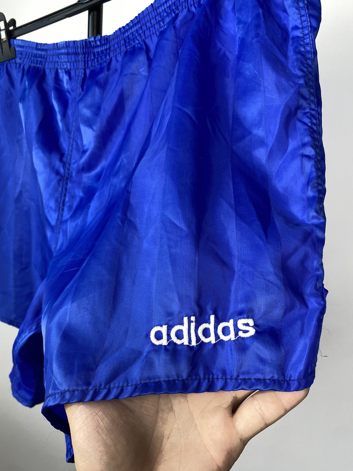 Adidas × Vintage Vintage Adidas Blue West Germany Shorts 80s Football Soccer Size US 38 / EU 54 - 5 Thumbnail