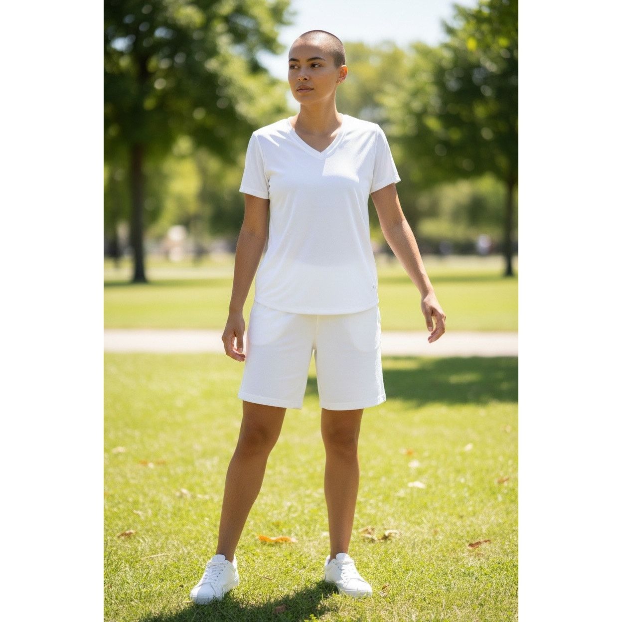 The Unbranded Brand T-Shirt For Women’s Short Sleeve V Neck Dry Workout Top Sz M Size M / US 6-8 / IT 42-44 - 2 Thumbnail