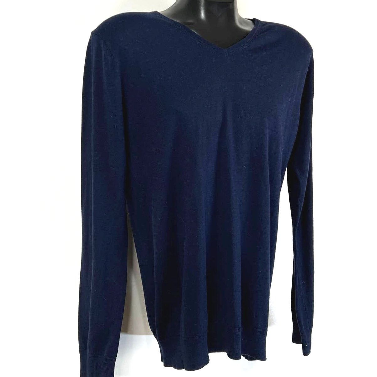 Scotch & Soda Scotch & Soda V Neck Sweater Cotton Navy Blue Long Sleeves Size US L / EU 52-54 / 3 - 2 Thumbnail
