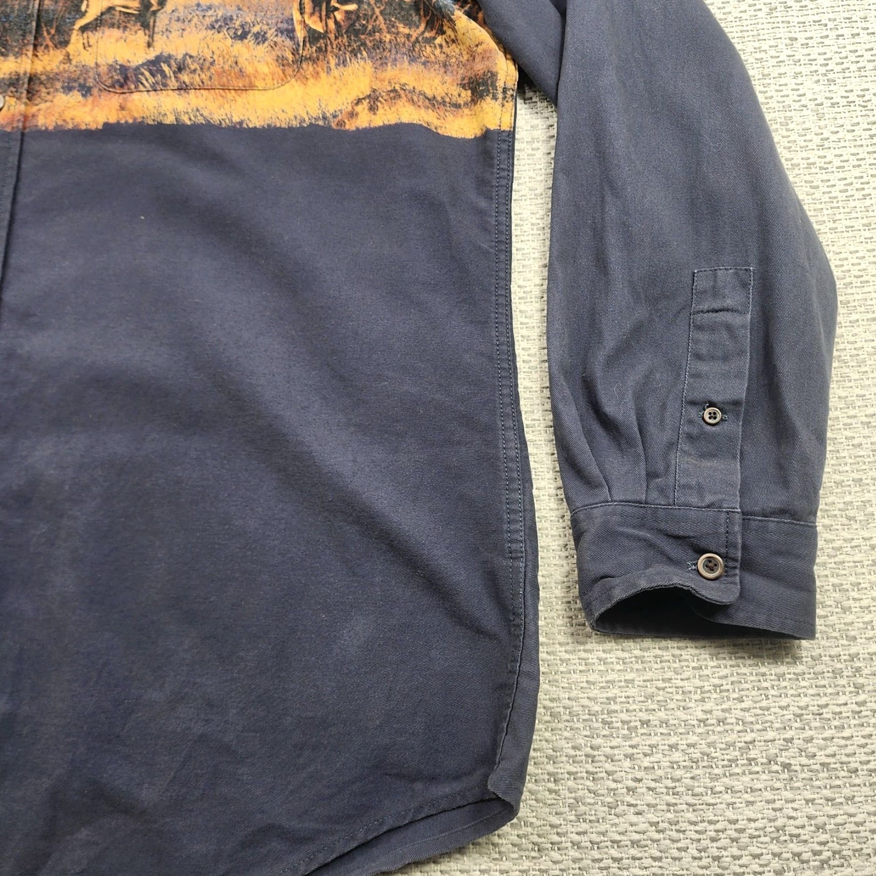 Croft & Barrow VINTAGE? No, but Croft & Barrow Shirt Mens XL Blue Deer Wildlife Scenic Button Up Cotton Outdoor Size US XL / EU 56 / 4 - 2 Thumbnail