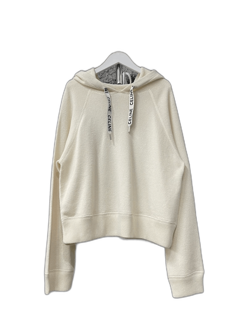 Celine Wool Hooded Sweatshirt in Size M