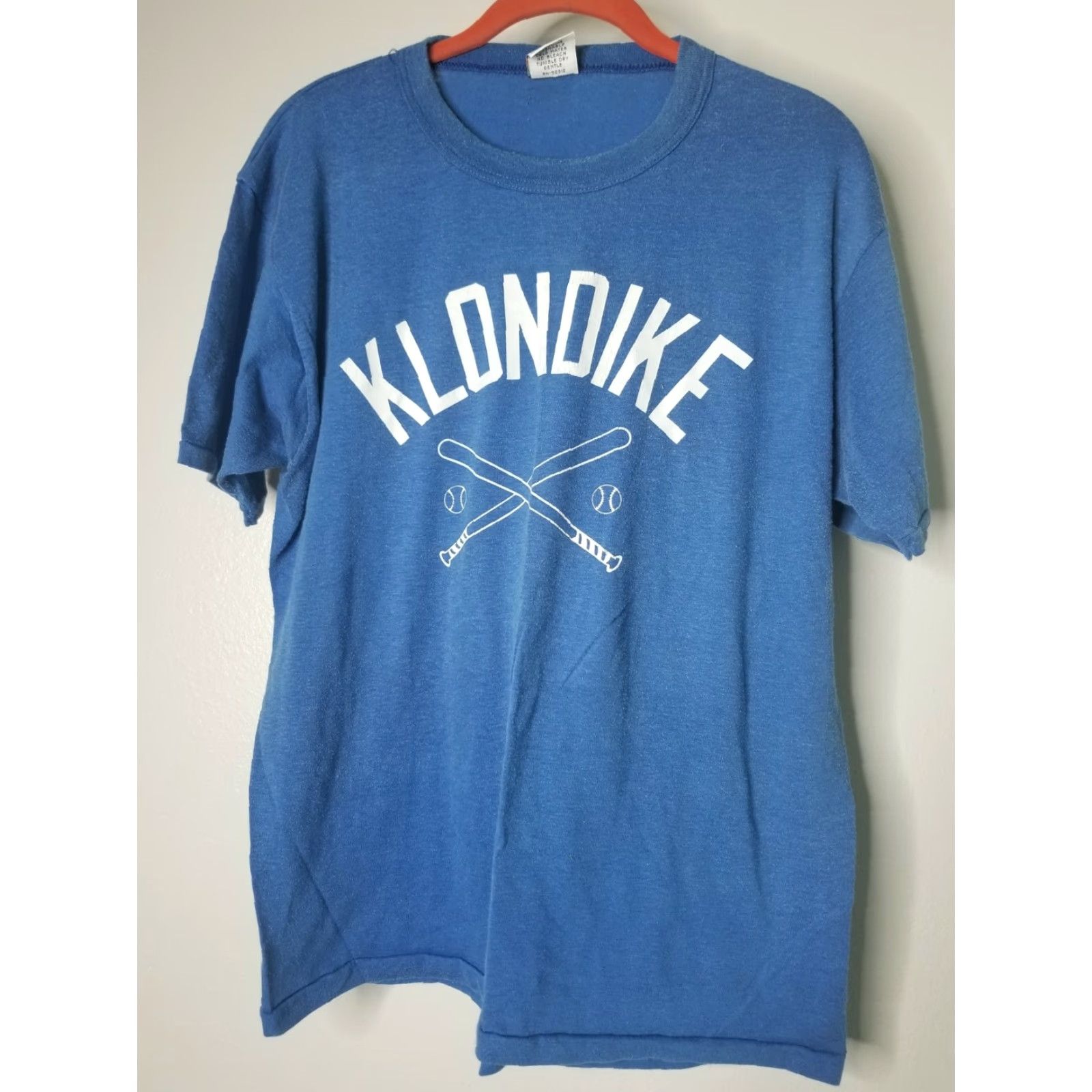 Vintage VINTAGE Klondike Baseball T Shirt Blue Graphic Tee Men’s XL 90s Vintage Graphic Tee Mens XL Blue T-Shirt Size US XL / EU 56 / 4 - 2 Thumbnail