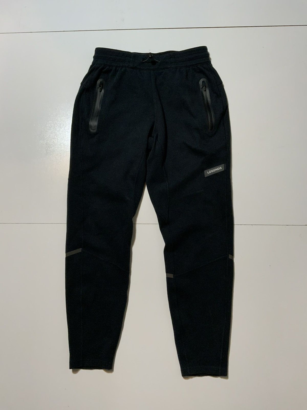 Other Legends Black Performance Tech Gym Tapered Track Pants Size US 30 / EU 46 - 1 Thumbnail