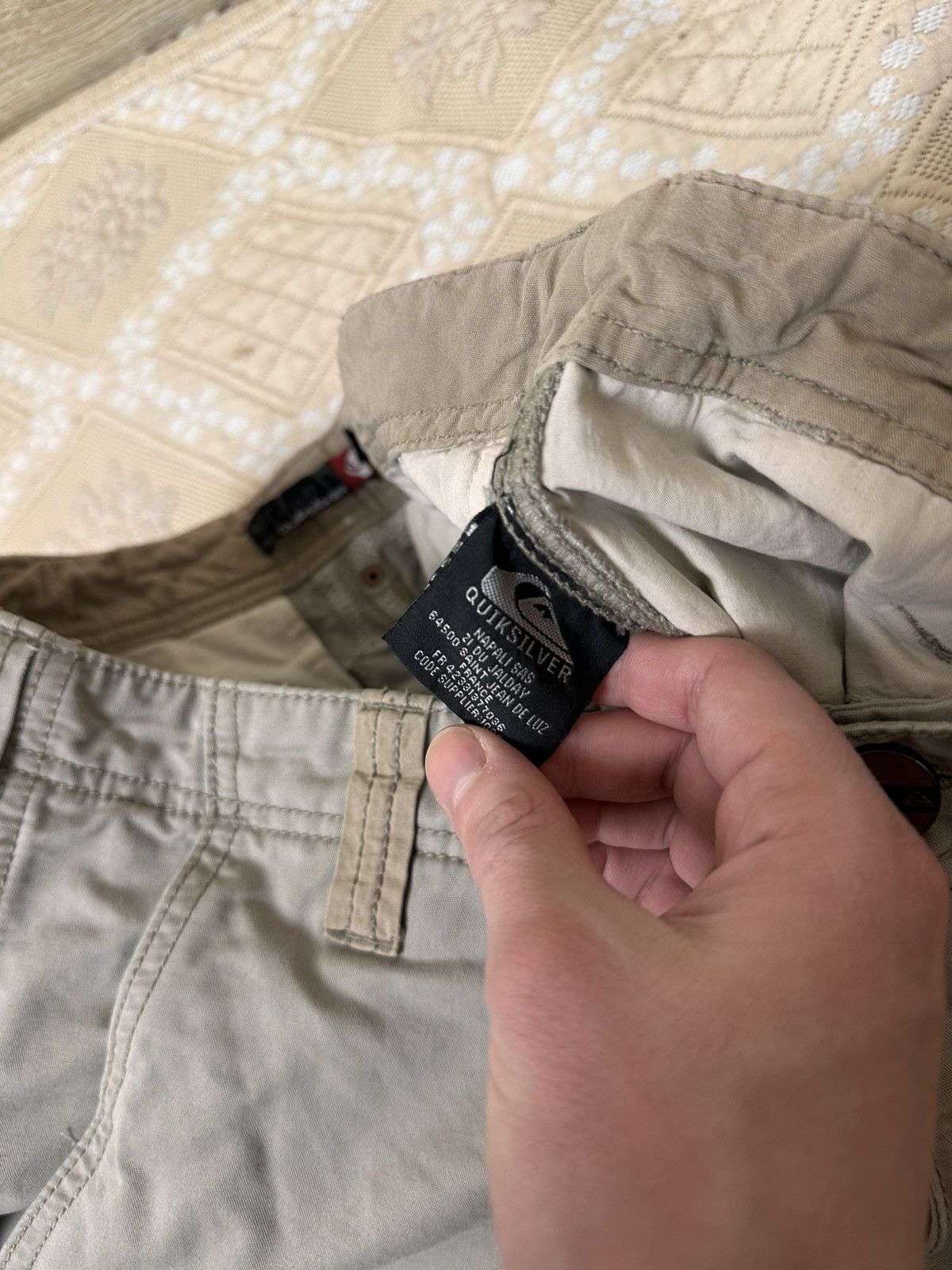 Quiksilver 🔥 Quiksilver Big Logo Rap Y2K Cargo Pants Denim Jeans Chino Size US 34 / EU 50 - 6 Thumbnail