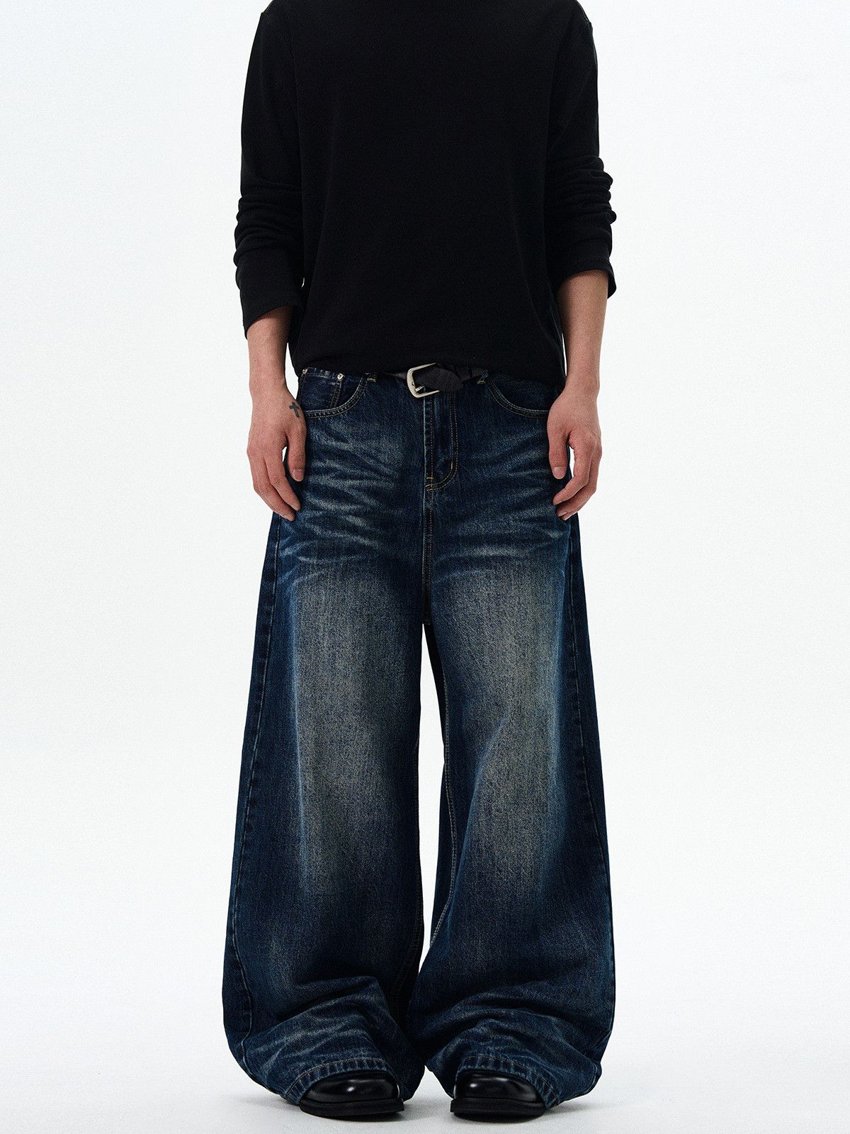 Japanese Brand American style men's high street loose washed jeans Size US 32 / EU 48 - 1 Thumbnail