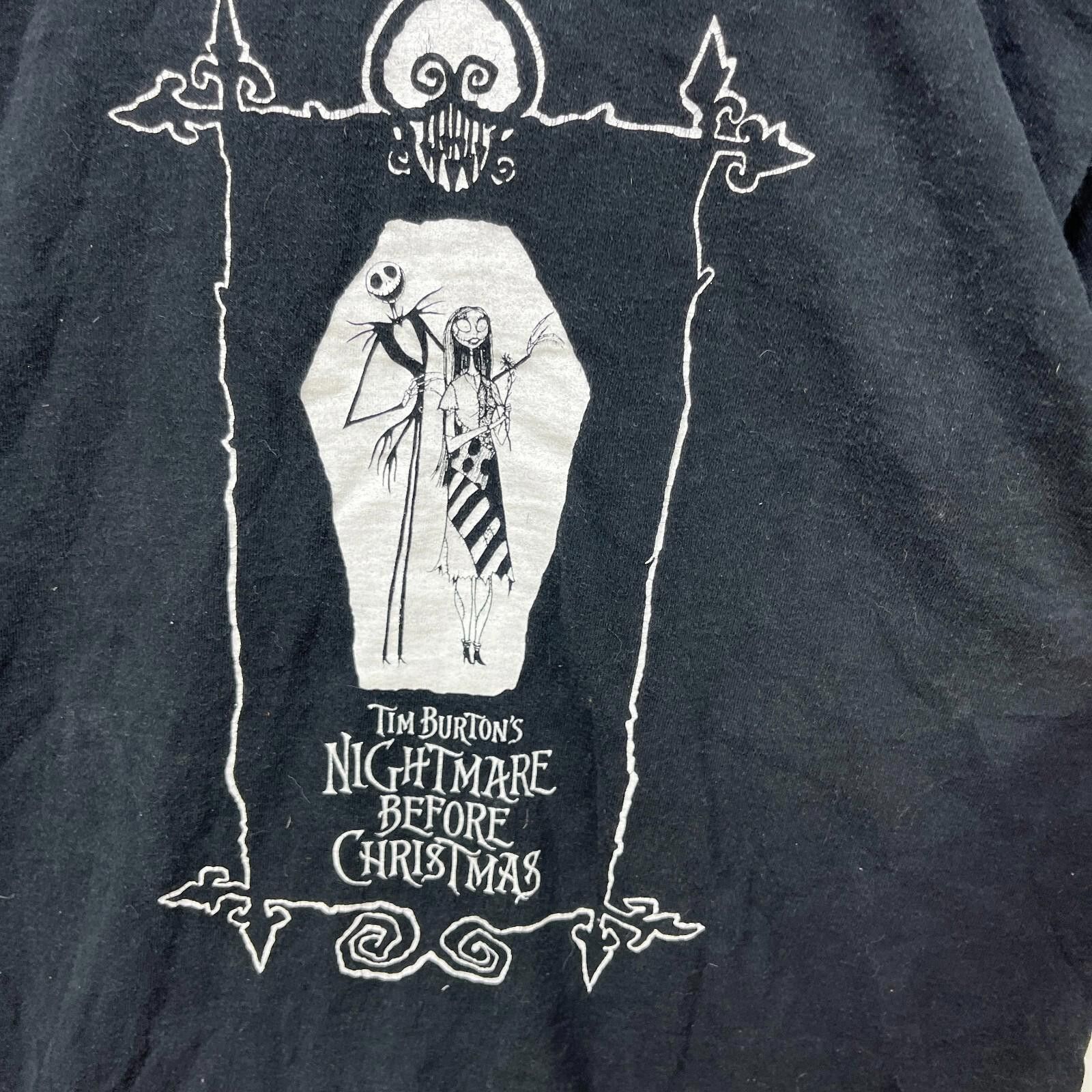 Fruit Of The Loom Vintage 90s Tim Burton’s Nightmare Christmas T-Shirt Large Size US L / EU 52-54 / 3 - 4 Thumbnail