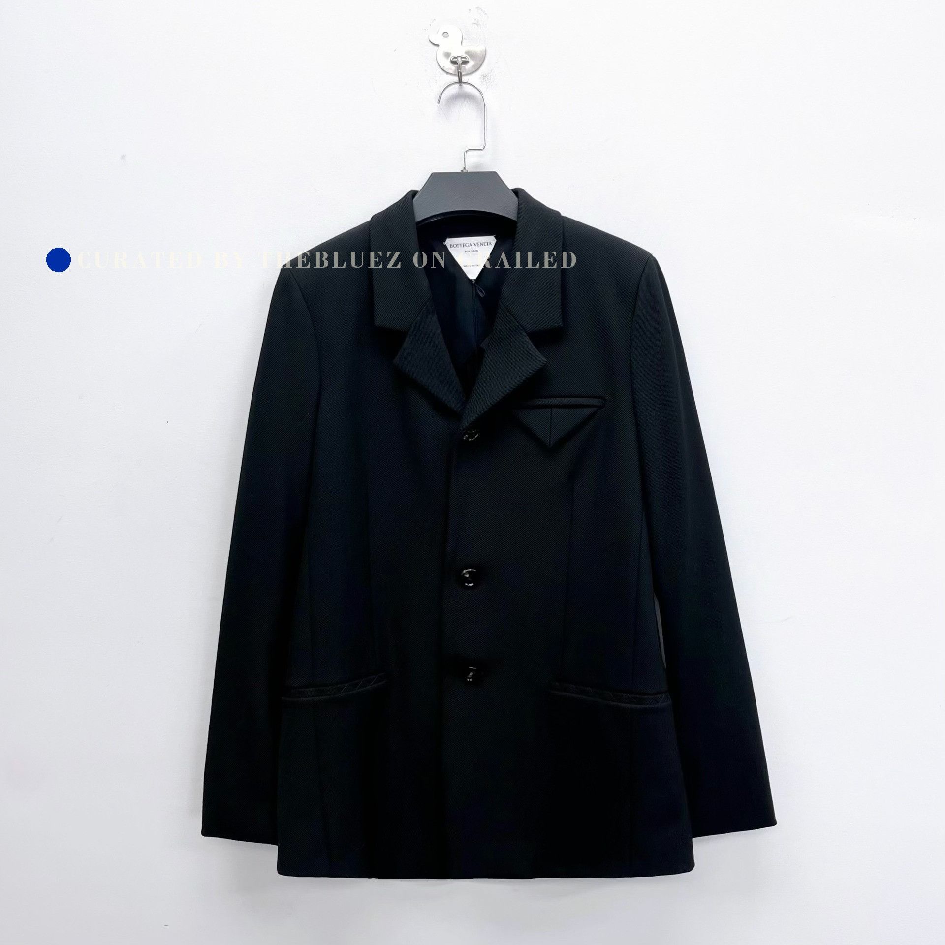 Bottega Veneta Bottega Veneta Black Wool Single-Breasted Blazer Size S / US 4 / IT 40 - 1 Thumbnail