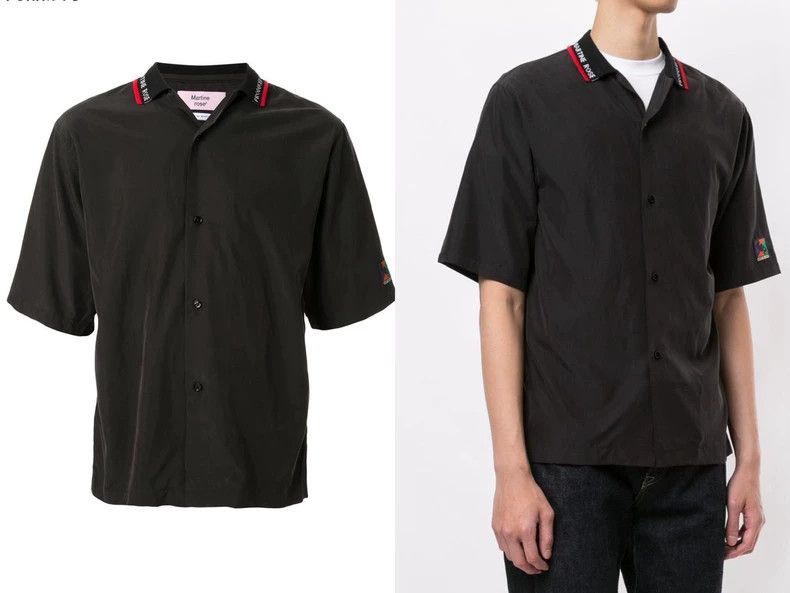 Martine Rose Black short sleeved shirt