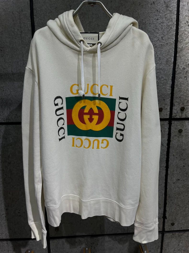 Gucci Gucci Beige logo hoodie 2502-Nextarrow Size US M / EU 48-50 / 2 - 1 Thumbnail