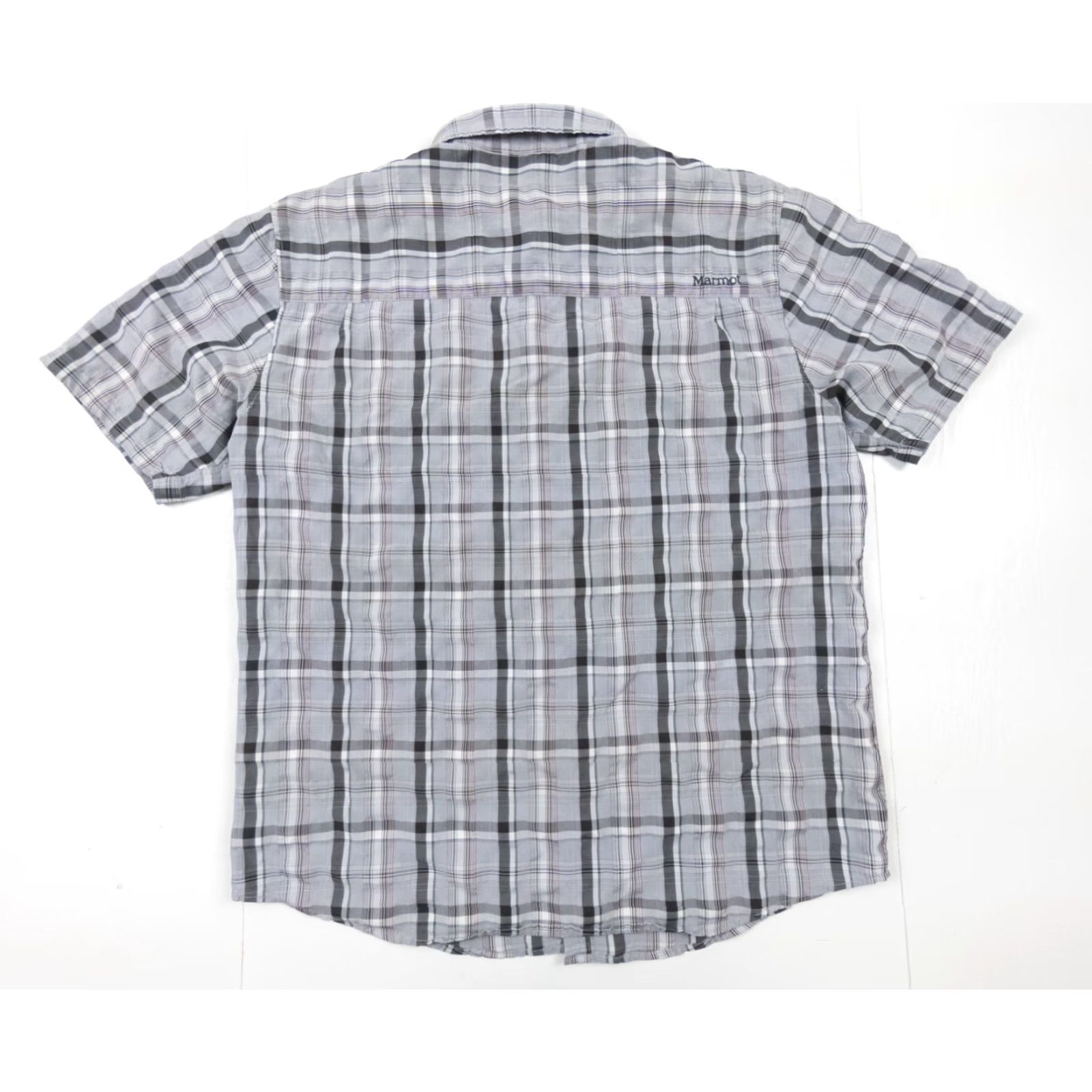 Marmot Marmot Shirt Men’s XL Button-Up Short Sleeve Plaid Gray Polyester Rayon Outdoors Casual Clothing Shirt Size US XL / EU 56 / 4 - 5 Thumbnail