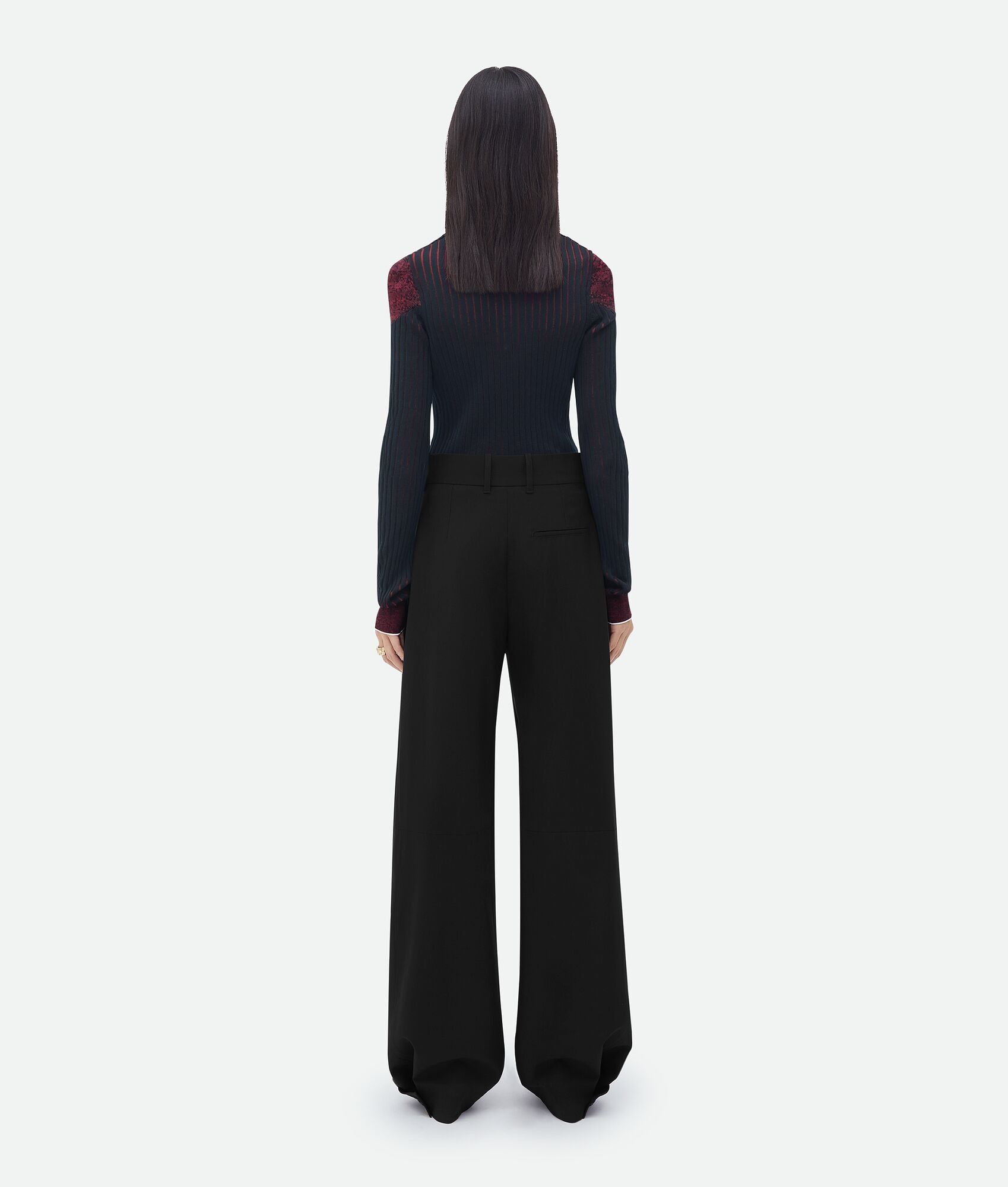 Bottega Veneta o1bcso1str0225 Straight Leg Wool Pant in Black Size 27" / US 4 / IT 40 - 3 Thumbnail
