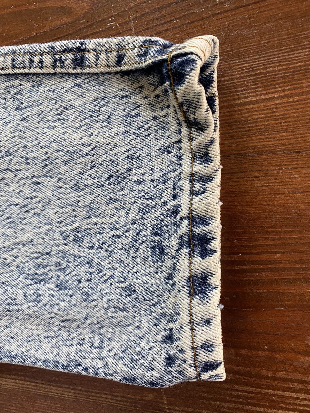 Lee Vintage 80’s Lee Blue & White Acid Wash Denim Jeans 28x28 Size 28" / US 6 / IT 42 - 3 Thumbnail
