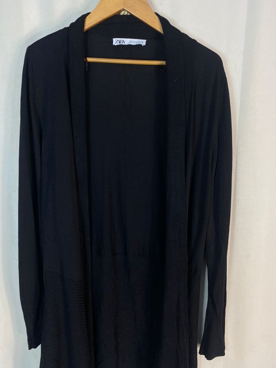 Zara Zara black long cardigan shirt Size L / US 10 / IT 46 - 4 Thumbnail