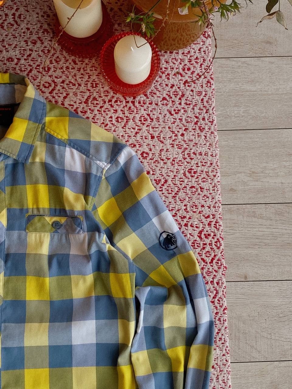Mammut Mammut Shirt Yellow Blue Plaid Size US S / EU 44-46 / 1 - 3 Thumbnail
