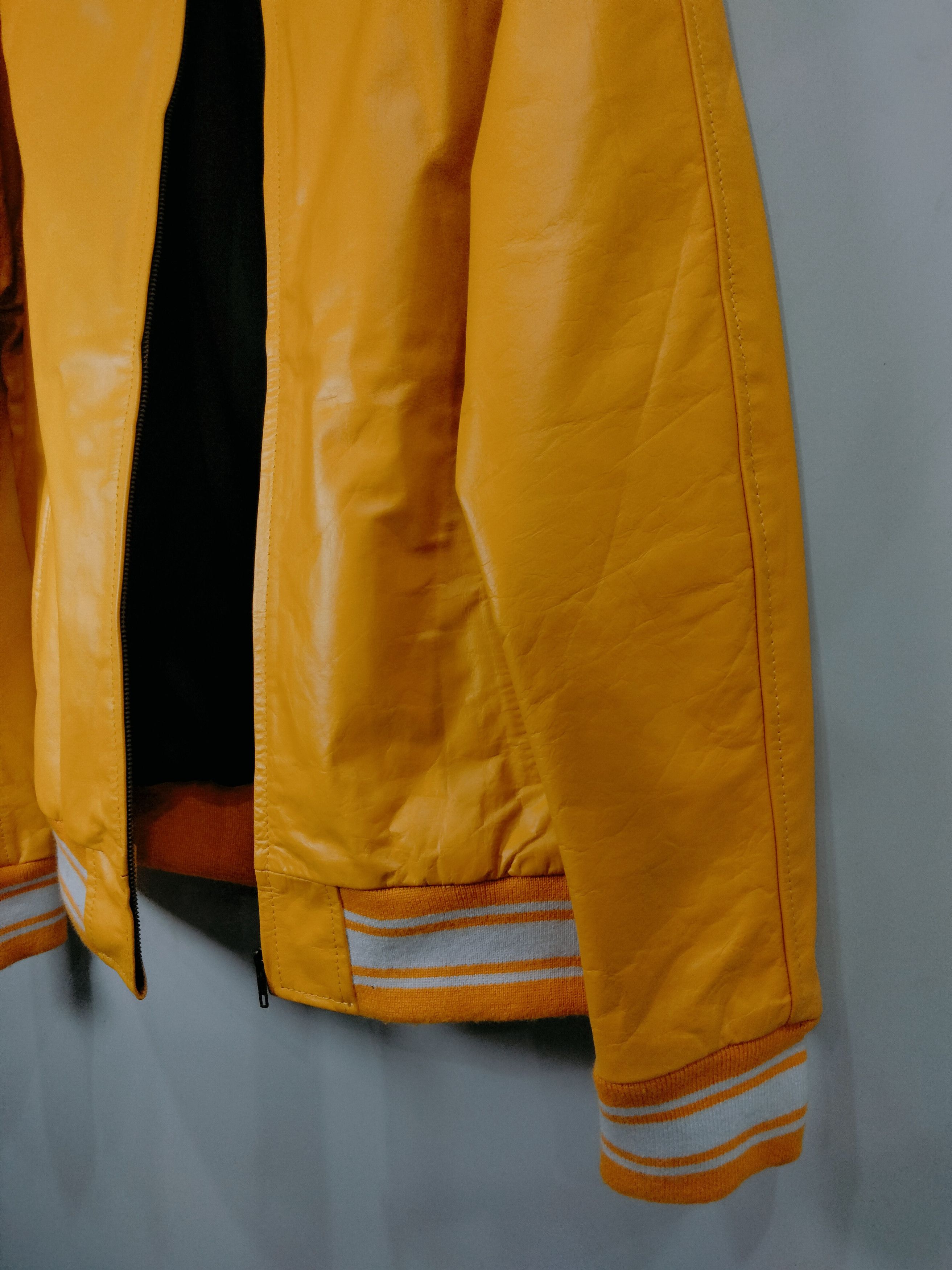 Vintage 🧥 WLETI Premium Yellow Sheep Leather Jacket Size US M / EU 48-50 / 2 - 10 Thumbnail