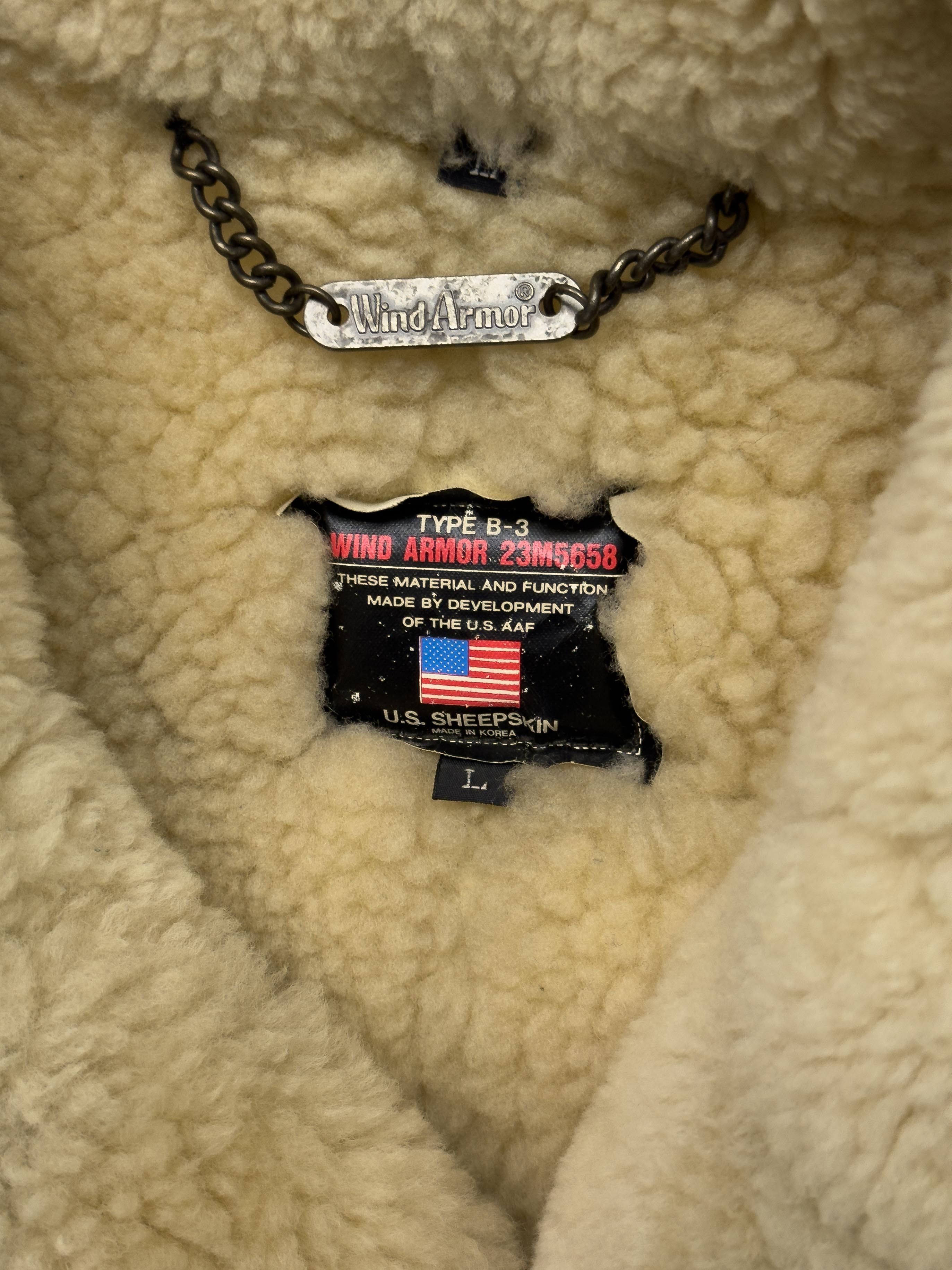 Japanese Brand Wind Armor WWII Type B-3 Mouton Shearling Jacket Size US M / EU 48-50 / 2 - 5 Thumbnail
