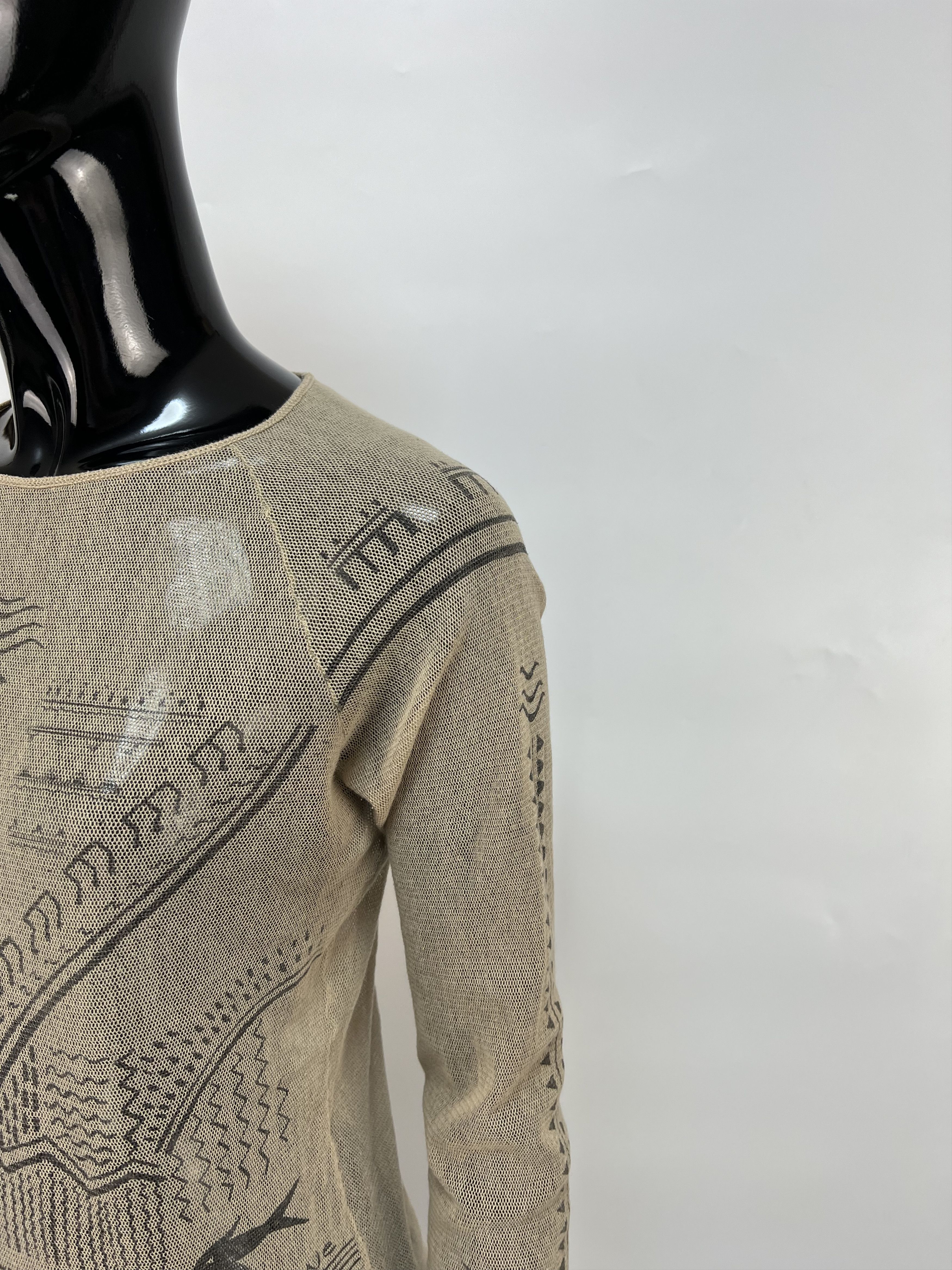 Cop Copine Cop Copine Rare Vtg Long Sleeve Mesh Top Blouse Y2K Size S / US 4 / IT 40 - 6 Thumbnail