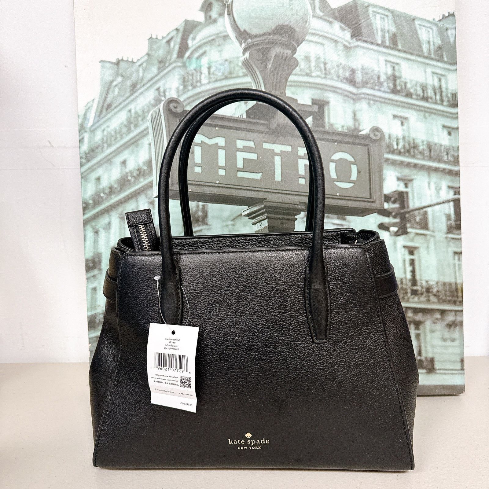 Kate Spade Kate Spade K7349 Lucia Medium Satchel IN Black Size ONE SIZE - 2 Thumbnail