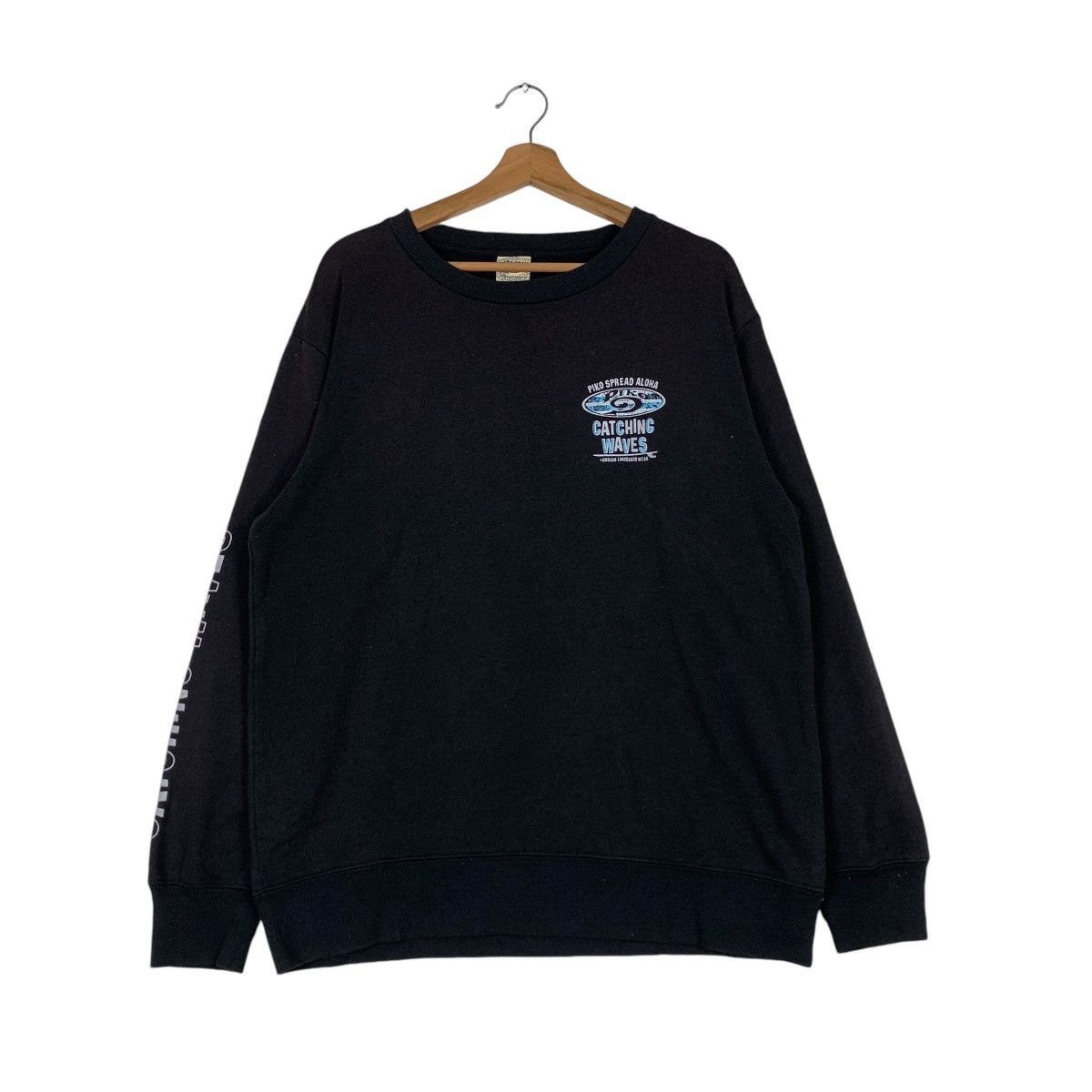 Japanese Brand PIKO Hawaiian Caching Wave Big Logo Sweatshirt #1271-C57 Size US XL / EU 56 / 4 - 3 Thumbnail