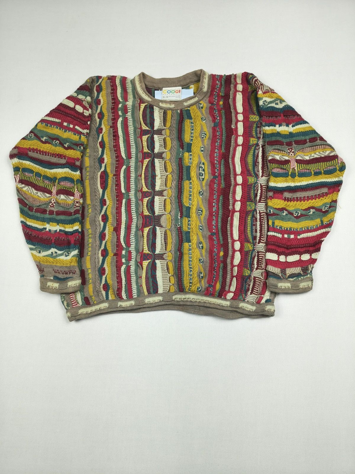 Coogi Coogi Youth Earthtone Knit Sweater (055) Size US S / EU 44-46 / 1 - 1 Thumbnail