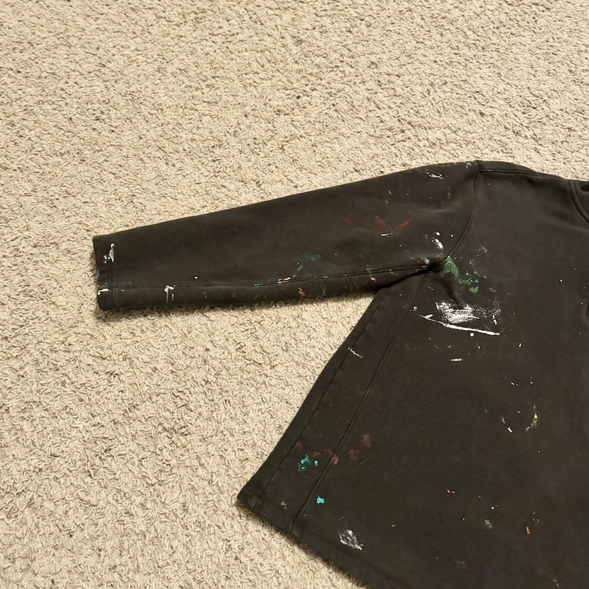 Calvin Klein × Vintage VINTAGE CALVIN KLEIN BLACK FADE PAINT SPLATTER QUARTER ZIP Size US M / EU 48-50 / 2 - 7 Thumbnail