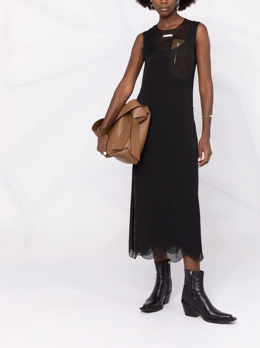 Maison Margiela o1y0625 Maxi Dress in Black Size M / US 6-8 / IT 42-44 - 6 Thumbnail