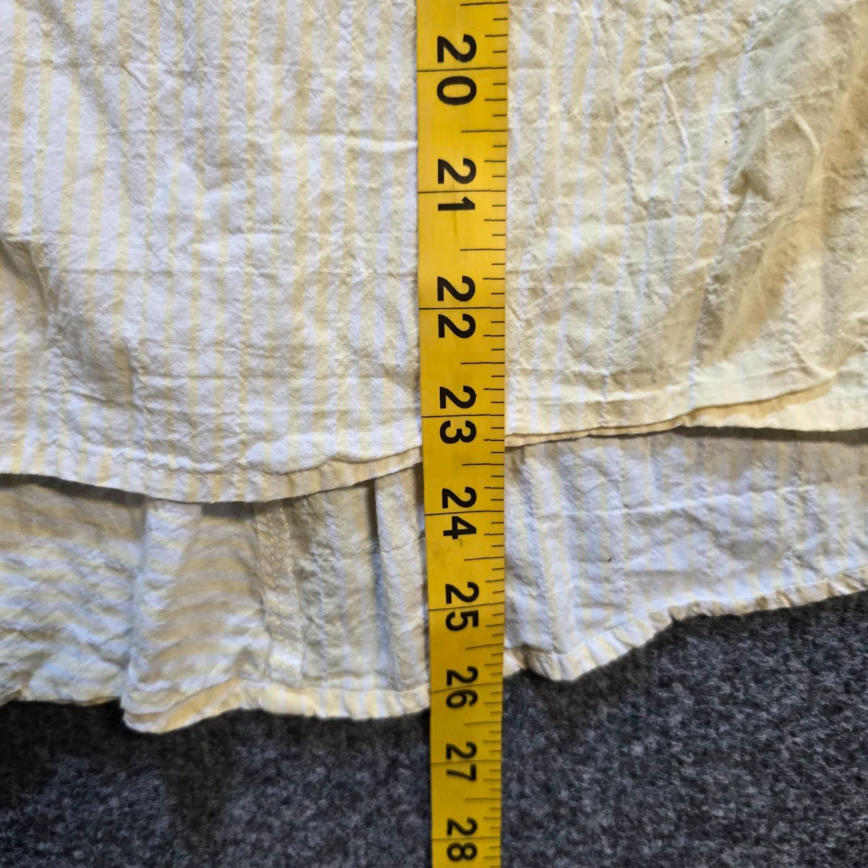 Habitat Habitat Women's Blouse Shirt Yellow Stripe 3/4 Sleeve Button Lagenlook Casual Career M Size M / US 6-8 / IT 42-44 - 7 Thumbnail
