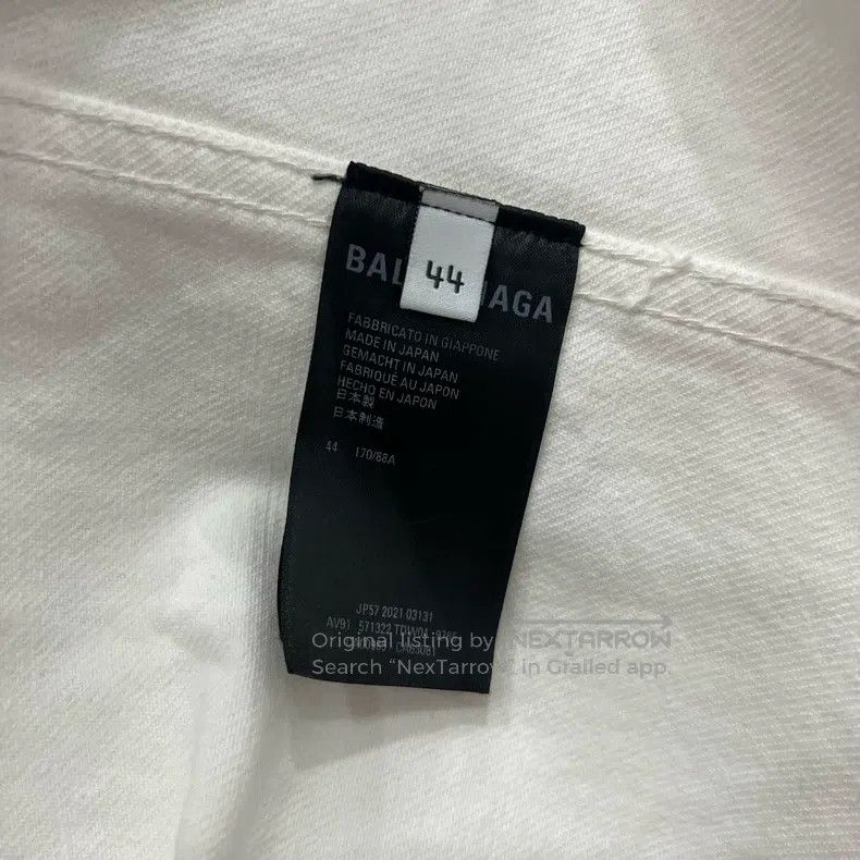 Balenciaga Balenciaga Back Embroidered Denim Jacket Size US S / EU 44-46 / 1 - 5 Thumbnail