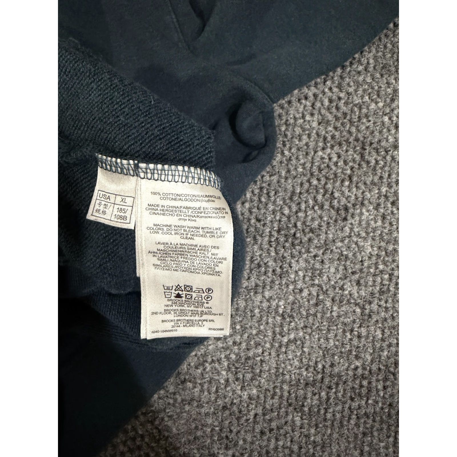 Brooks Brothers Brooks Brothers Sweatshirt Mens XL Blue Quarter Zip Mock Neck Pullover Size US XL / EU 56 / 4 - 6 Thumbnail