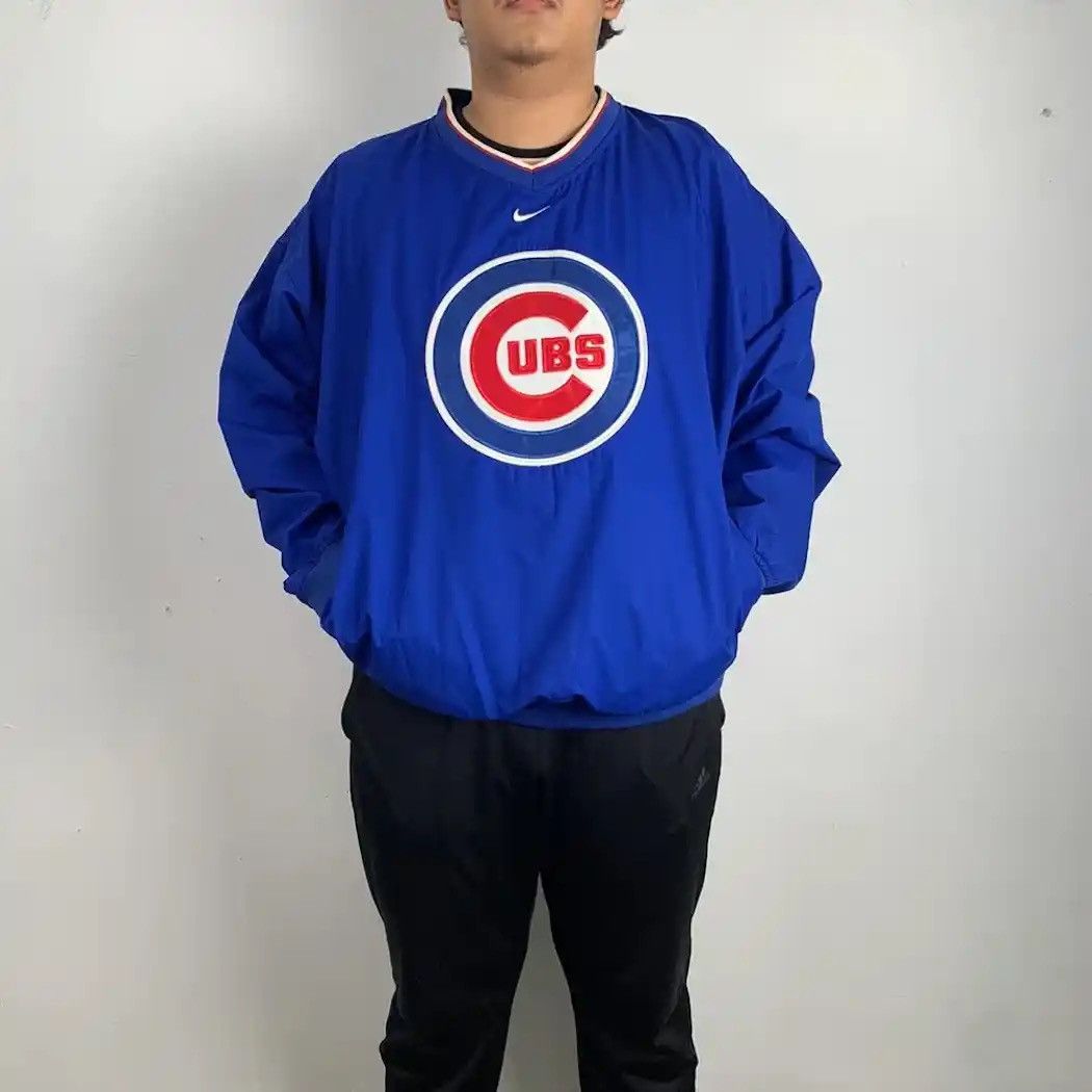 NBA × Nike × Vintage Nike x Chicago Cubs MLB Baseball Baggy RARE Sweater Pullover Size US XL / EU 56 / 4 - 1 Thumbnail