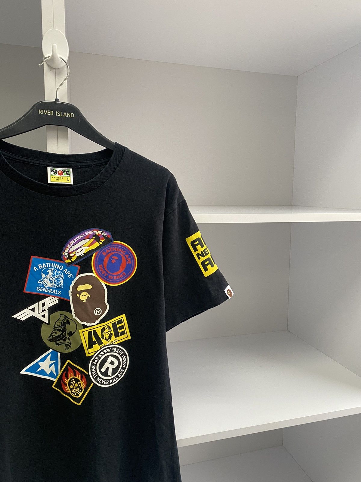 Bape A Bathing Ape Bape Bicolor Multi Logo Tee Size US L / EU 52-54 / 3 - 5 Thumbnail