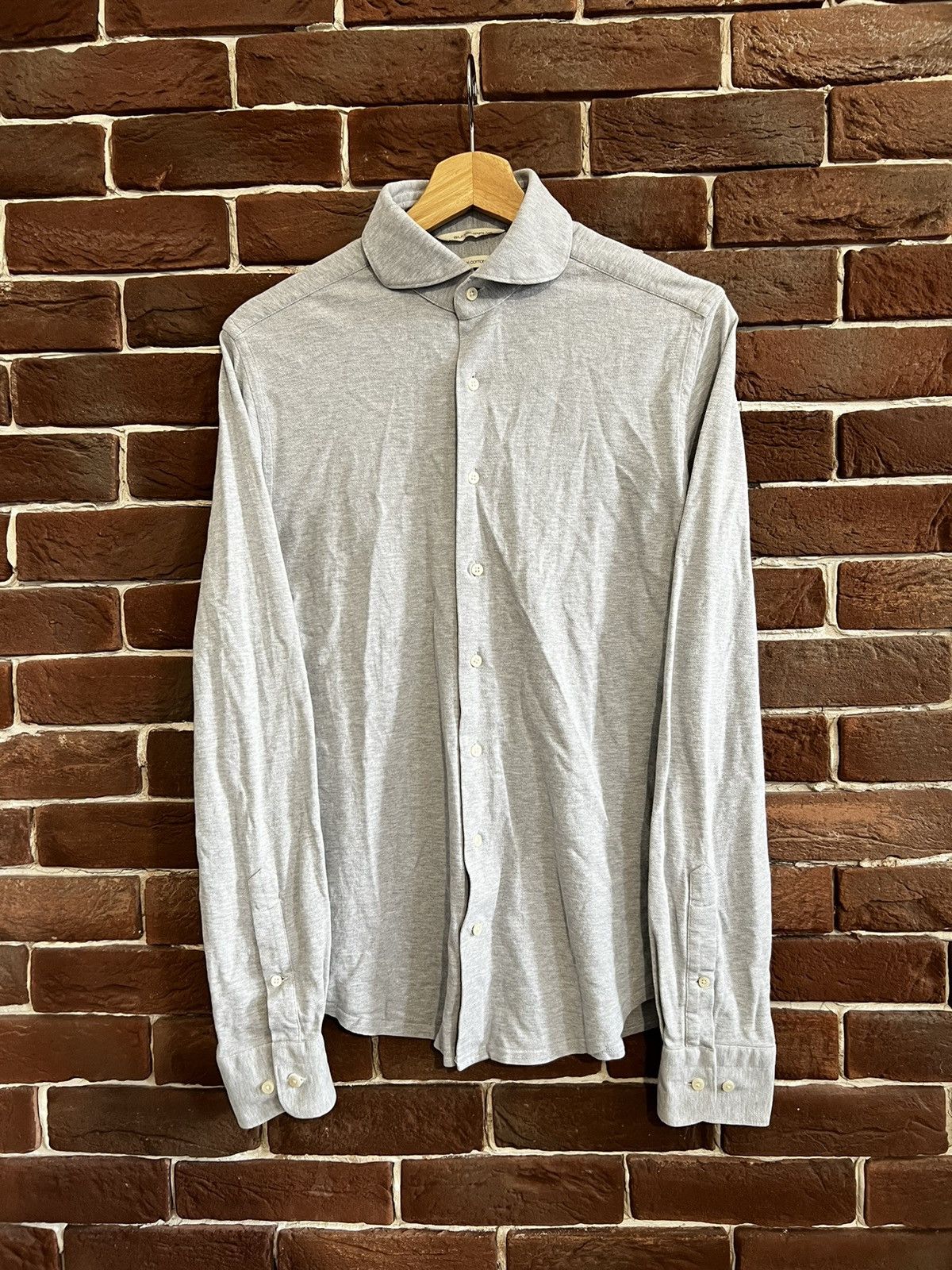 Suitsupply Suitsupply Extra Slim Fit Knitted Button Shirt Size 38 Size US S / EU 44-46 / 1 - 1 Thumbnail