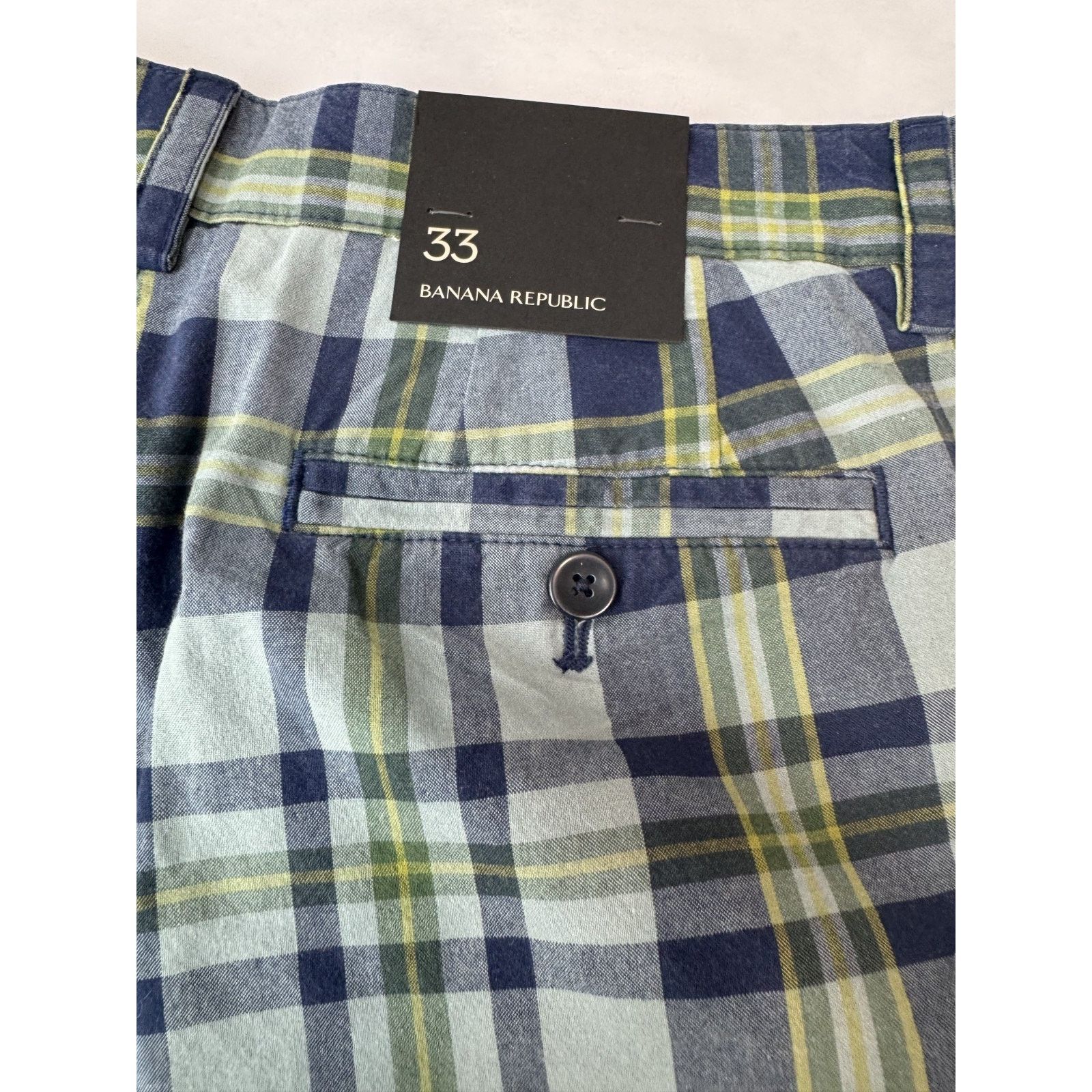 Banana Republic NWT Banana Republic Men's Plaid Shorts Preppy Golf Blue 33 Size US 33 - 7 Thumbnail