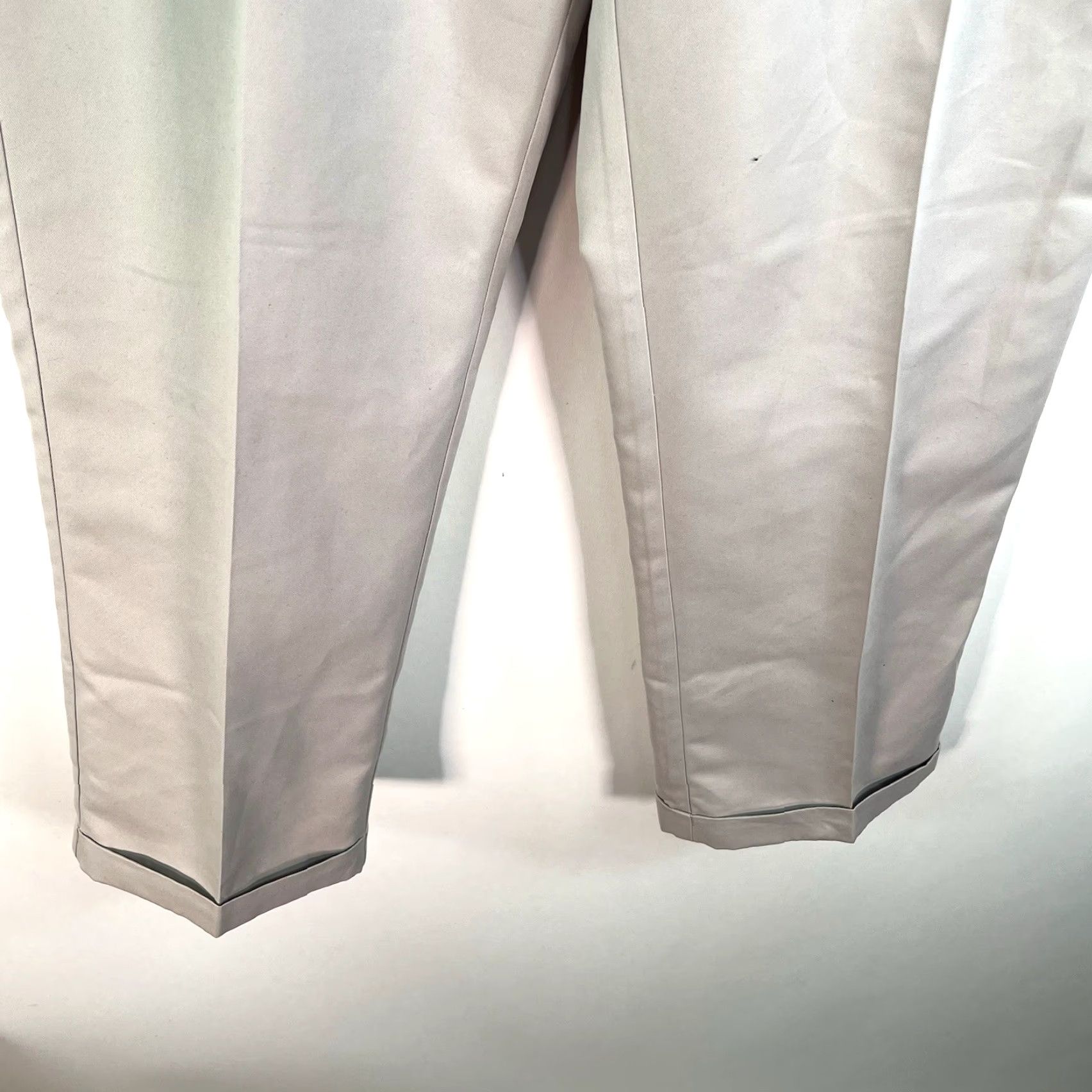 Perry Ellis Perry Ellis Portfolio FILIO-Flex Pleated Pants Mens Size 38/30 Straw Cuffed NWT Dress Pants Regular Be​ige Solid Size US 38 / EU 54 - 4 Thumbnail