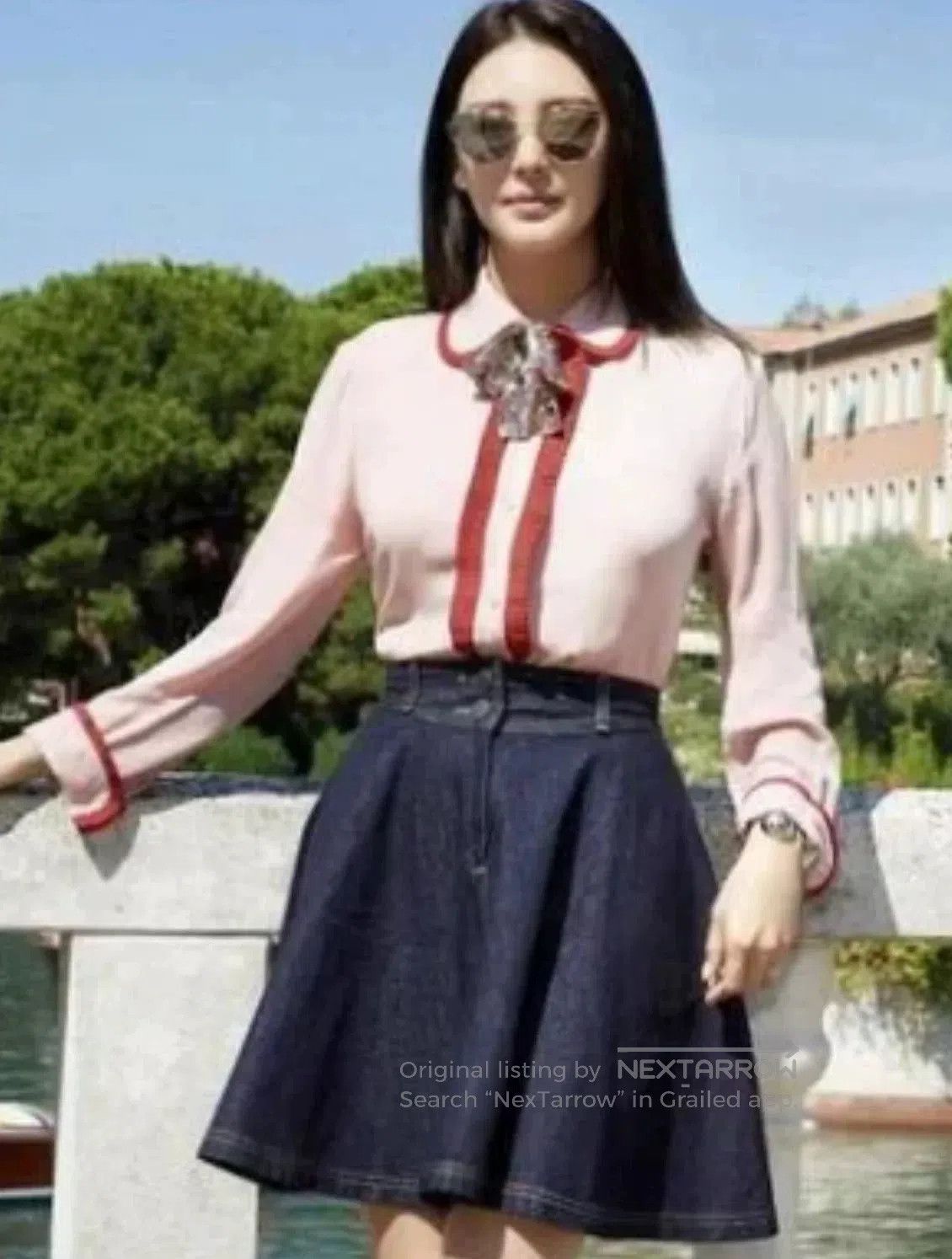 Gucci Gucci Pink Silk Shirt Size 36. Size XS / US 0-2 / IT 36-38 - 4 Thumbnail